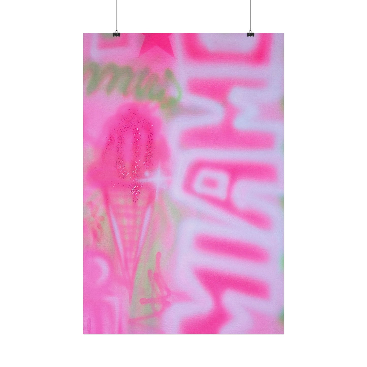 "sunset sorbet" airbrush rolled print