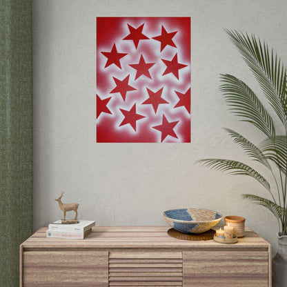 "spicy stardust" airbrush rolled print