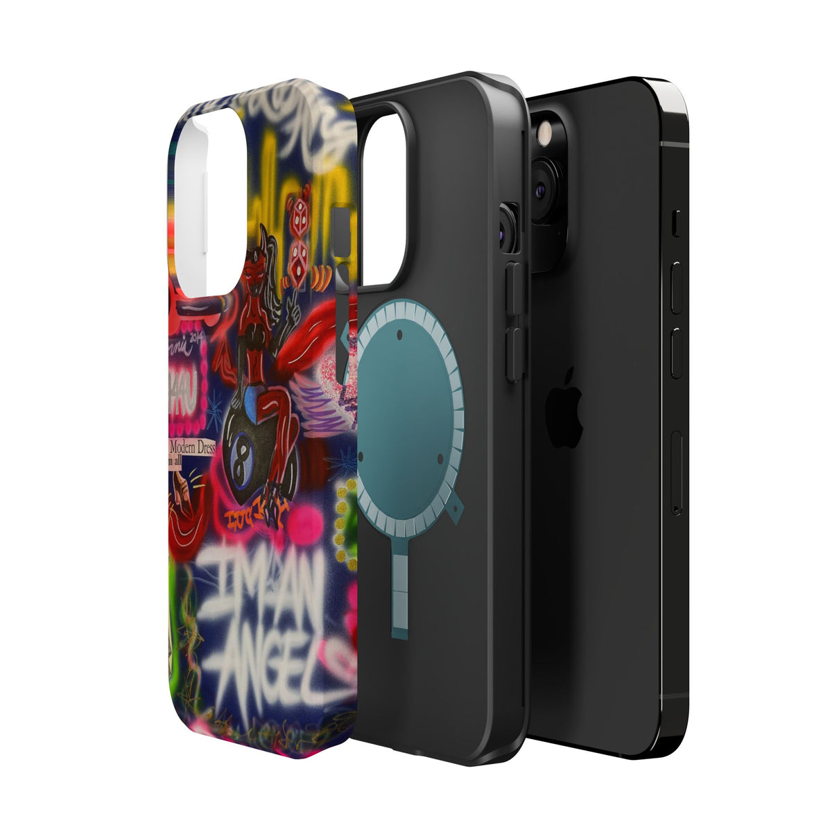 MagSafe "im an angel" airbrush iPhone case