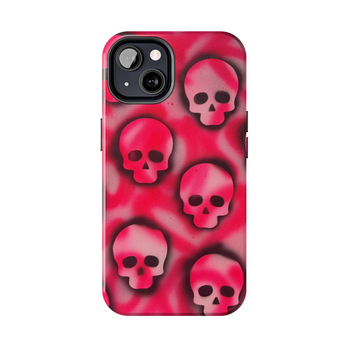 "pink skully" airbrush iPhone case
