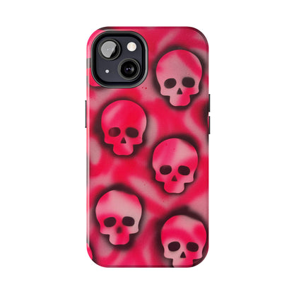 "pink skully" airbrush iPhone case
