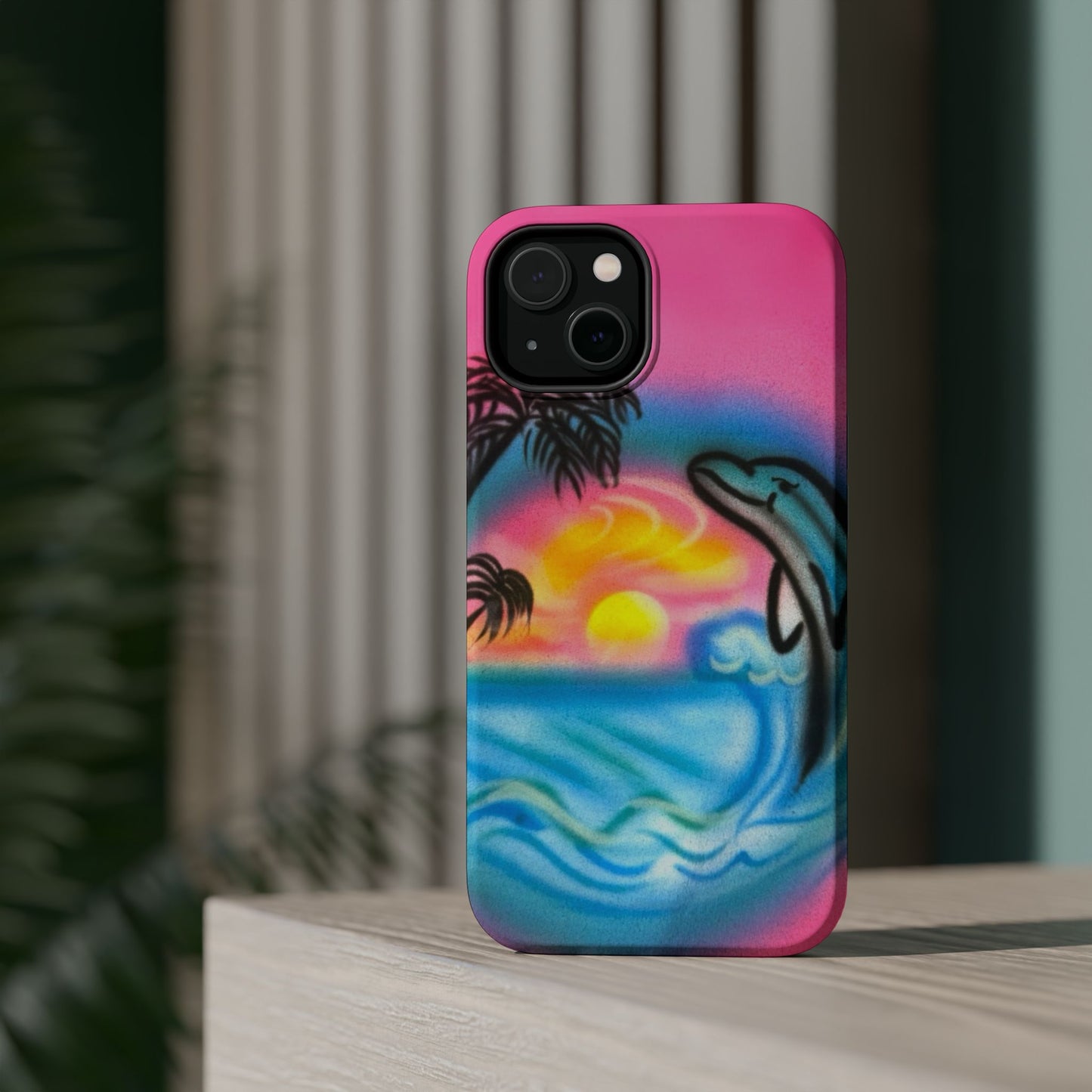MagSafe "Delfinliebe" Airbrush iPhone-Hülle