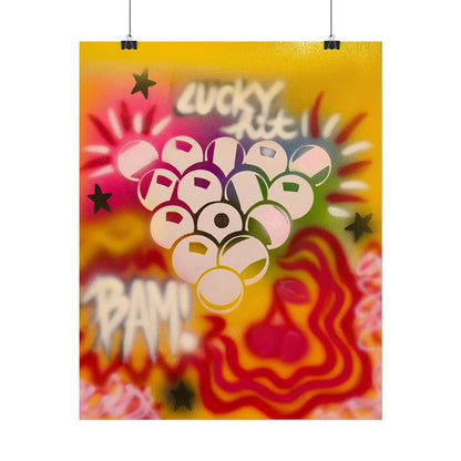 "bright billiards" airbrush rolled print