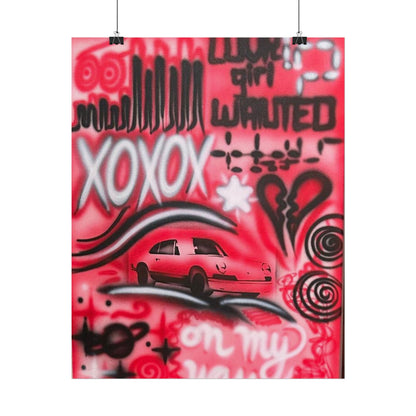 "LUCKY YOU! PT. 2" airbrush rolled print