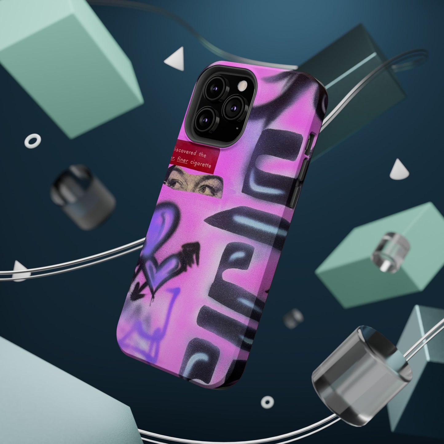 MagSafe "purple princess" airbrush iPhone case