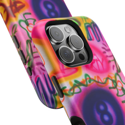 MagSafe "farbenfrohes Chaos" Airbrush-iPhone-Hülle