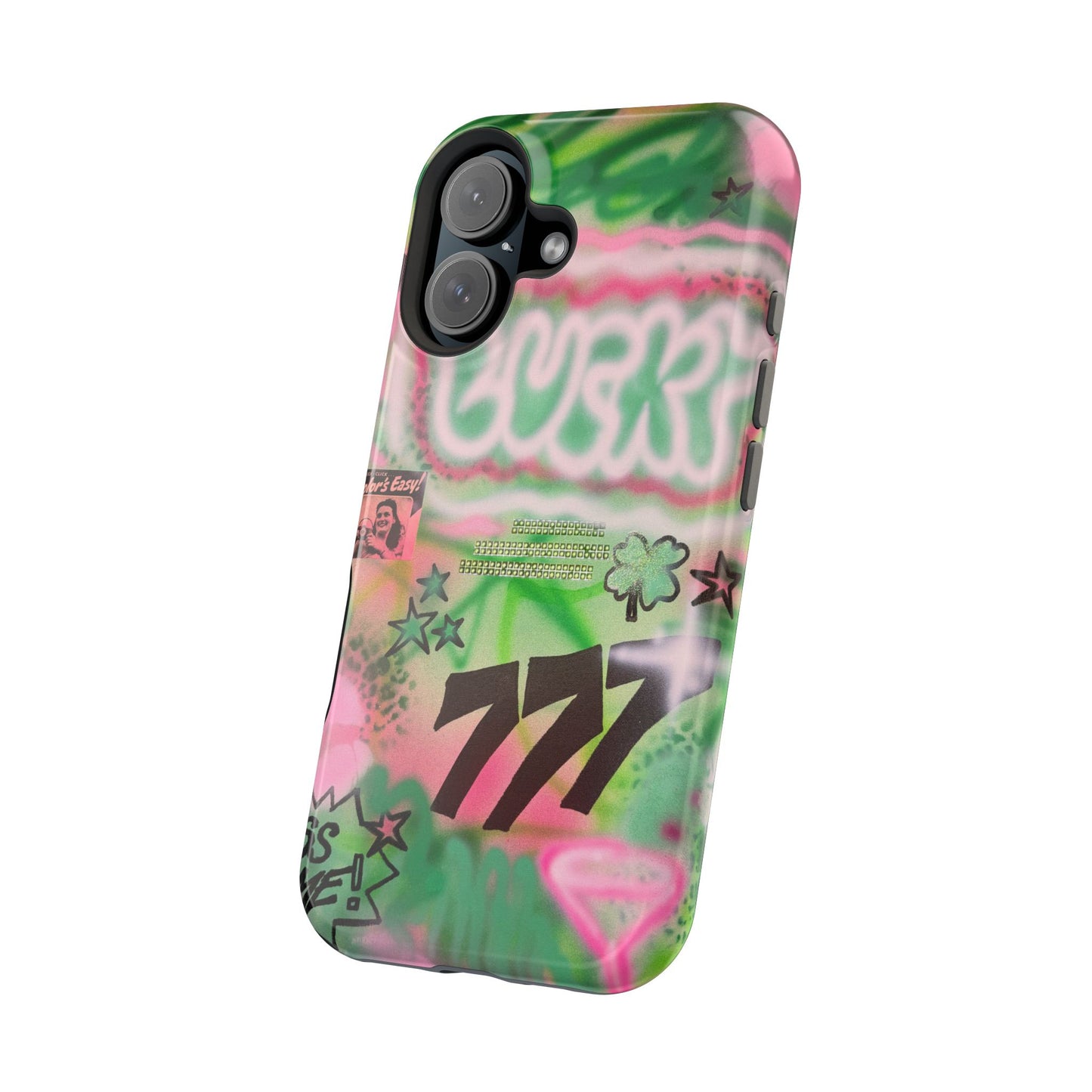MagSafe "so lucky" airbrush iPhone case