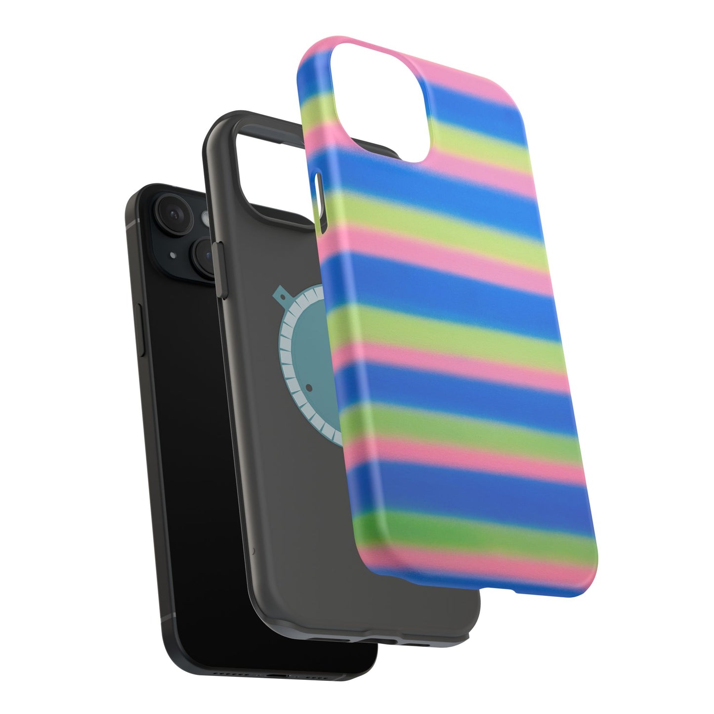 MagSafe "sherbet stripes" airbrush iPhone case