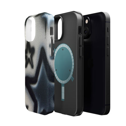 MagSafe "black & white stars" airbrush iPhone case