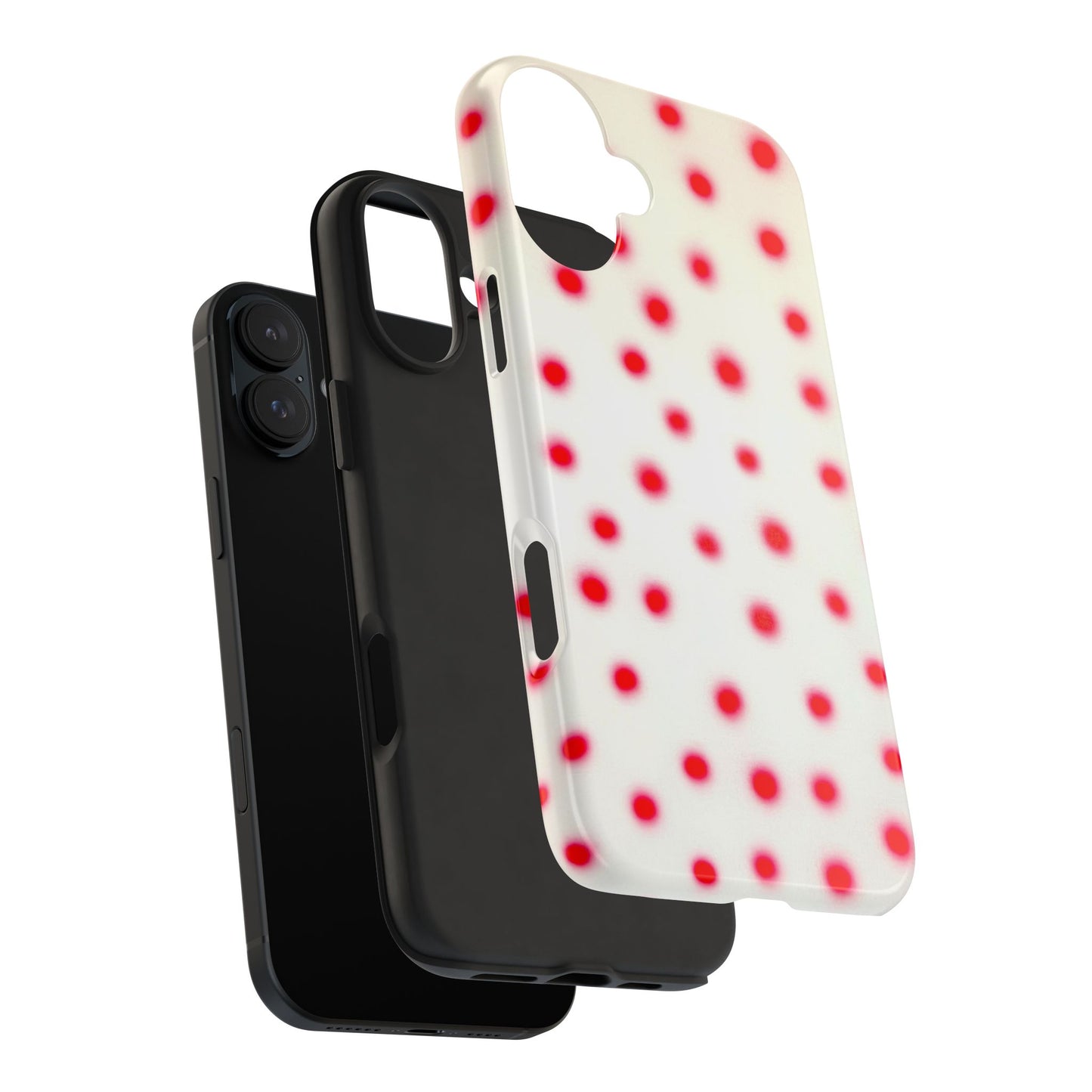 "vanilla cherry polka dot" airbrush iPhone case