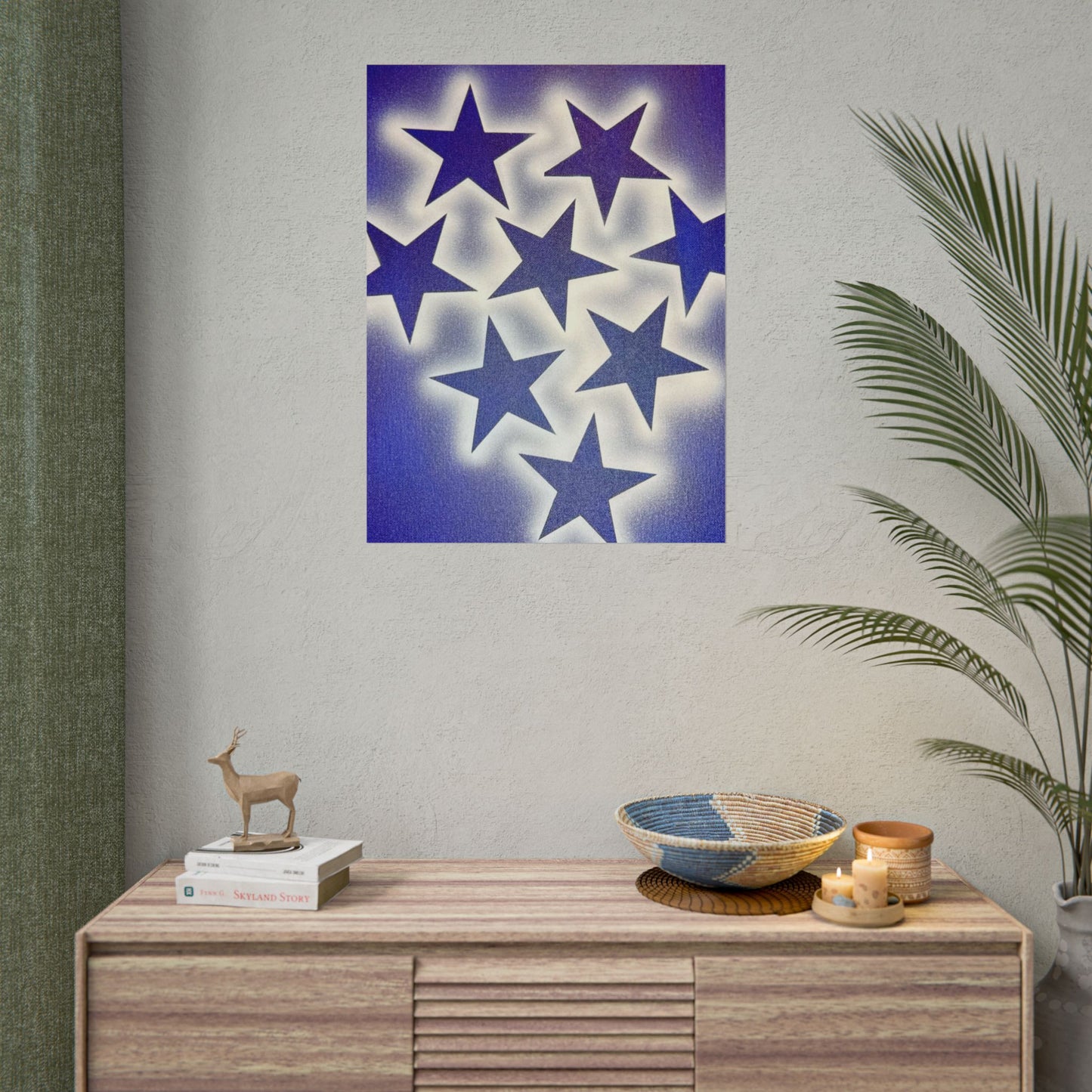 "frosted galaxy" airbrush rolled print