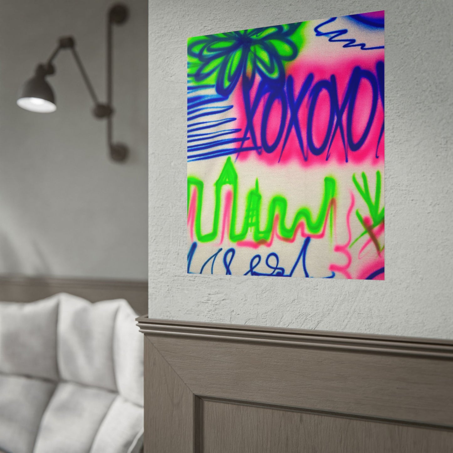 "city secrets" airbrush rolled print