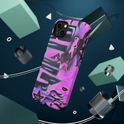 MagSafe "neon nights" airbrush iPhone case