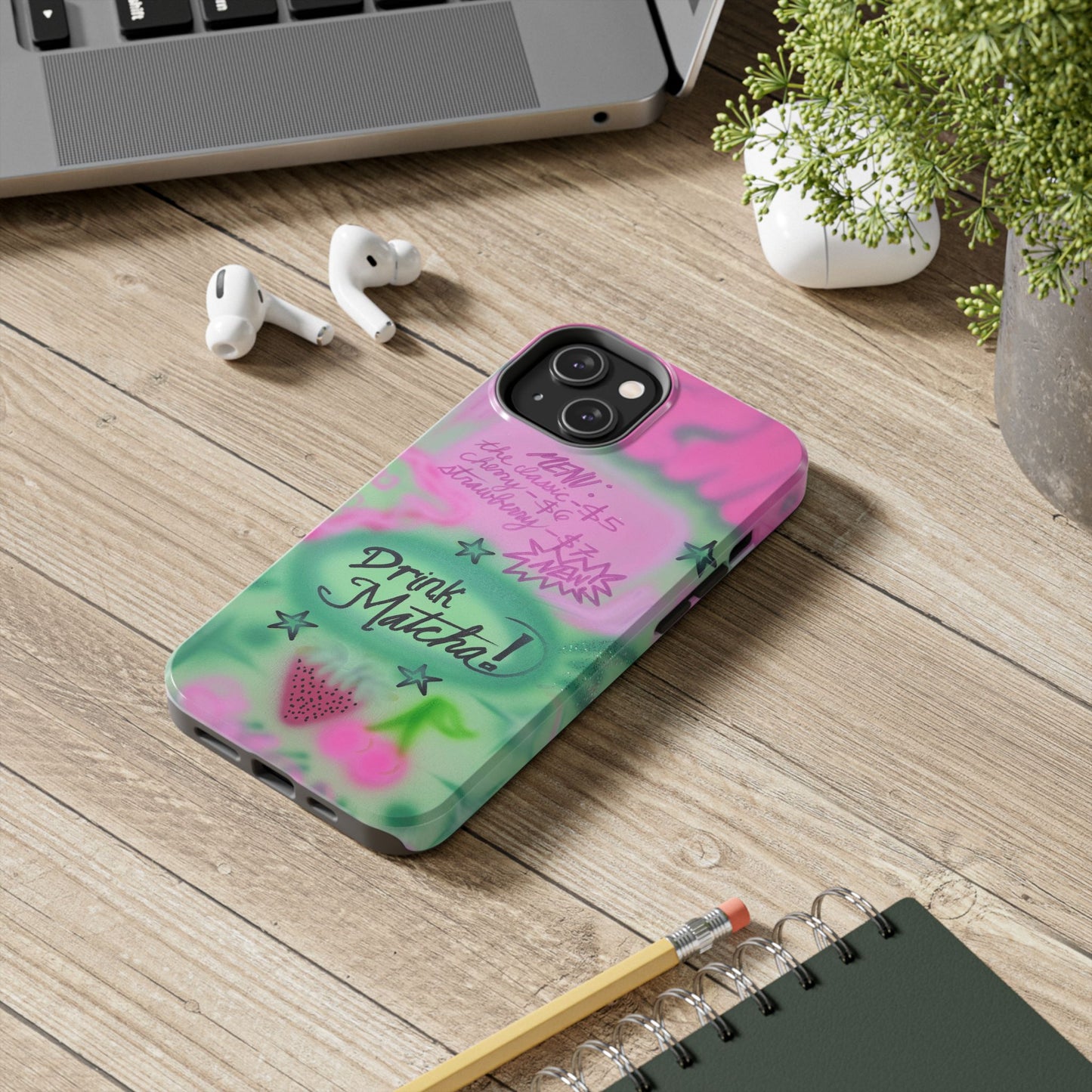 "matcha!" airbrush iPhone case