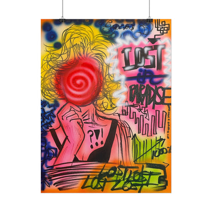 "lost in paradise" airbrush rolled print