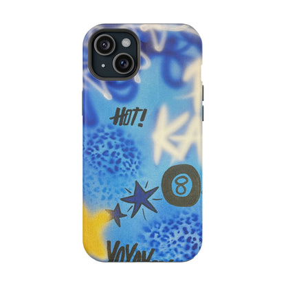 MagSafe "brilliant blues" airbrush iPhone case