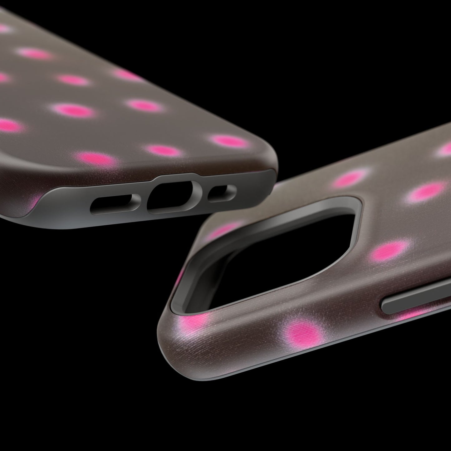 MagSafe "cherry mocha polka dot" airbrush iPhone case