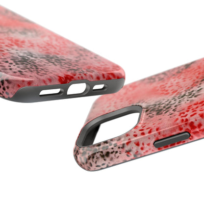 MagSafe "red cheetah" airbrush iPhone case