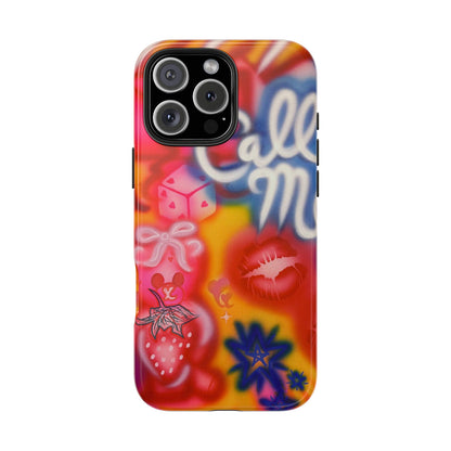 "CALL ME!" airbrush iPhone case