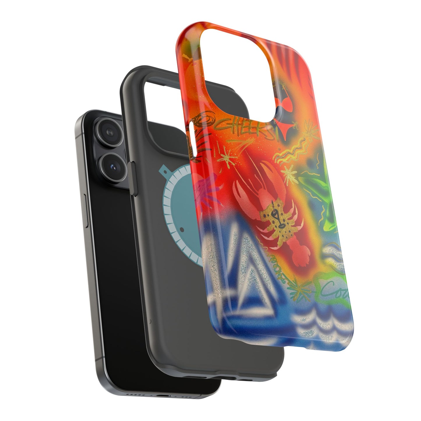 MagSafe "tipsy lobster" airbrush iPhone case