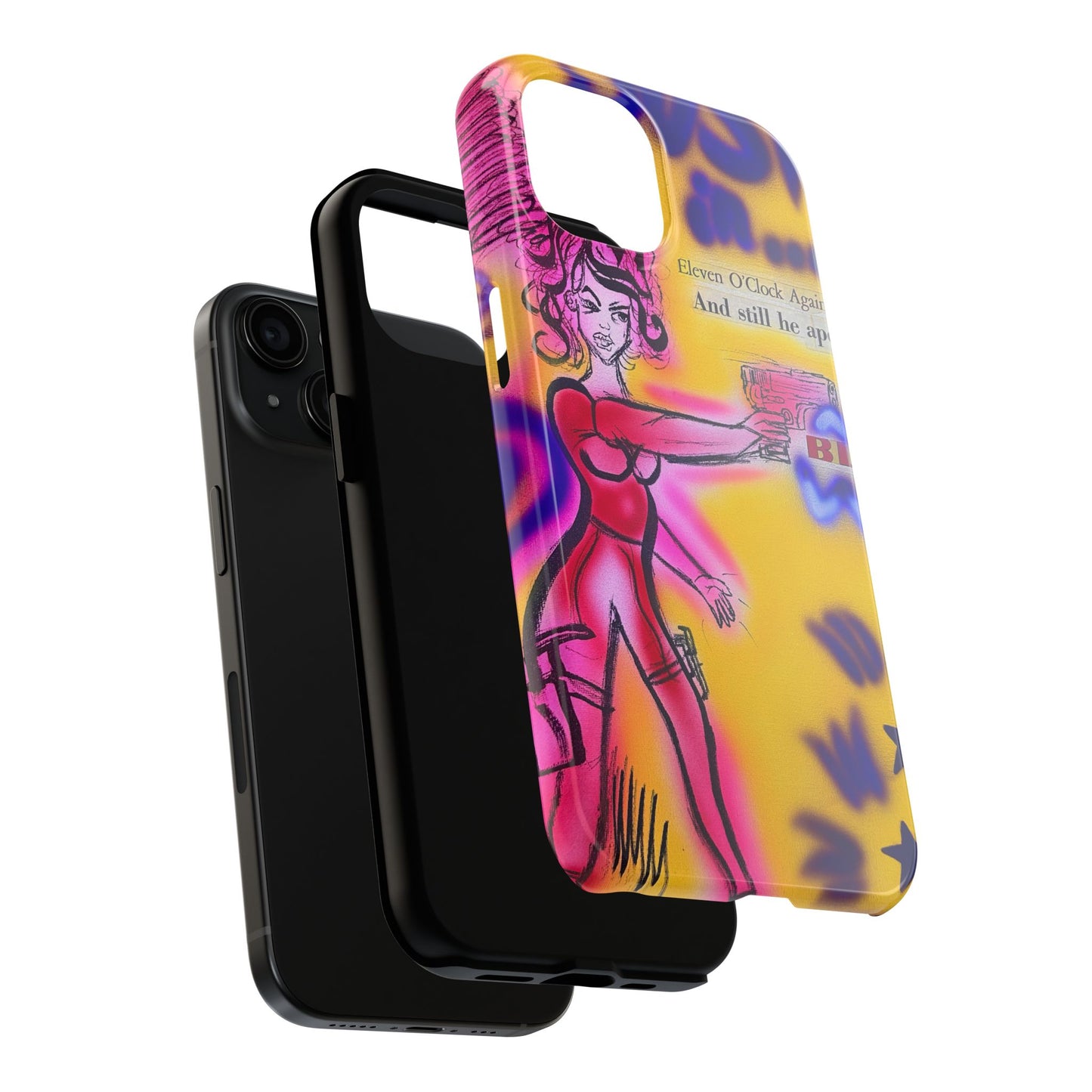 "spiraling thoughts" airbrush iPhone case