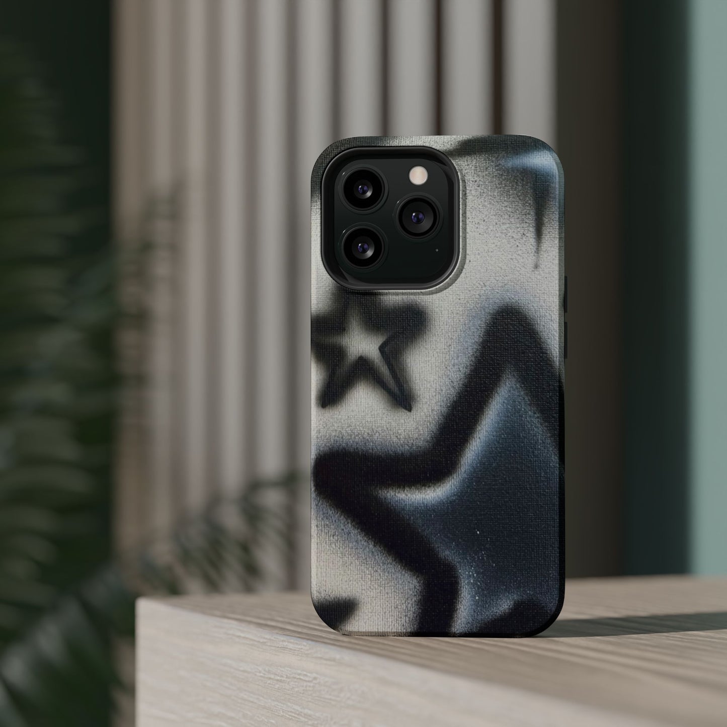 MagSafe "black & white stars" airbrush iPhone case