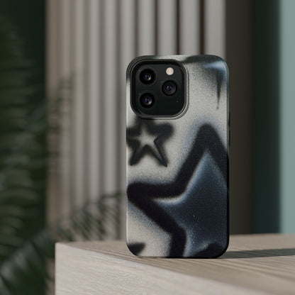 MagSafe "black & white stars" airbrush iPhone case