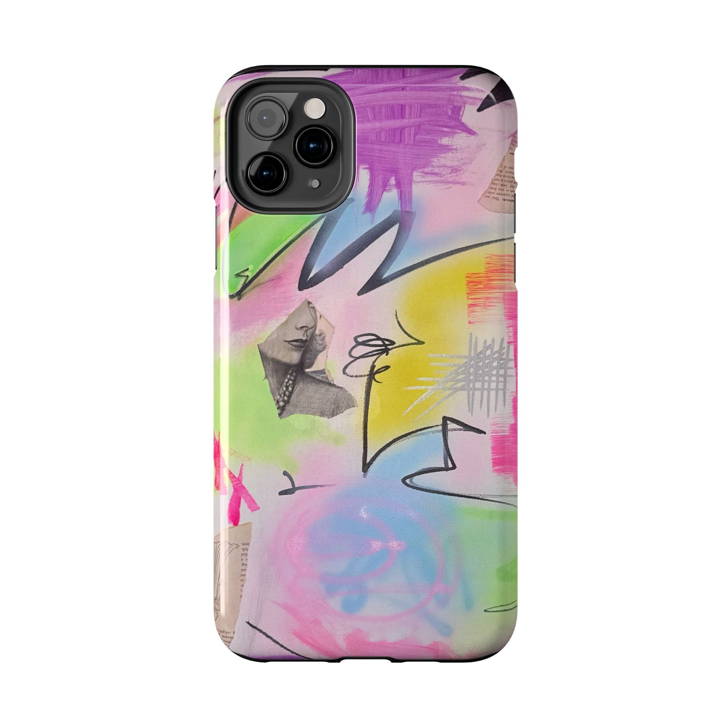 "pastel static" airbrush iPhone case