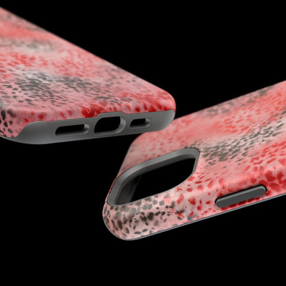 MagSafe "red cheetah" airbrush iPhone case