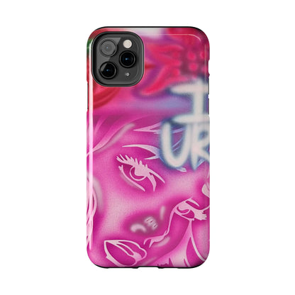 "girlz WRLD" airbrush iPhone case