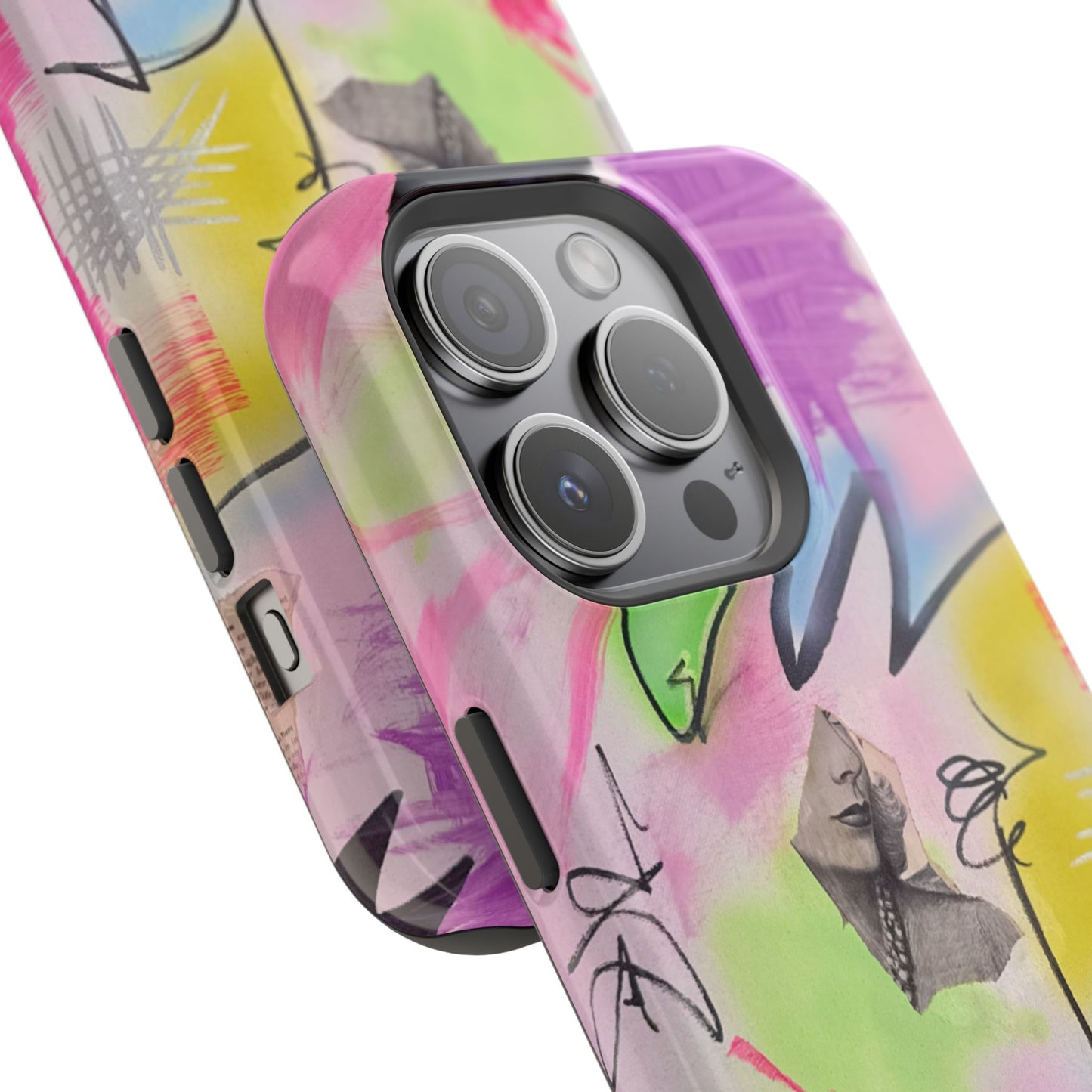 MagSafe "pastel static" airbrush iPhone case