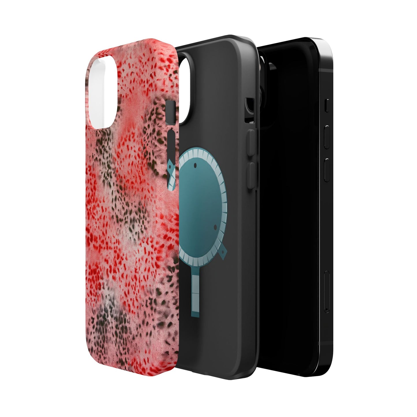MagSafe "red cheetah" airbrush iPhone case