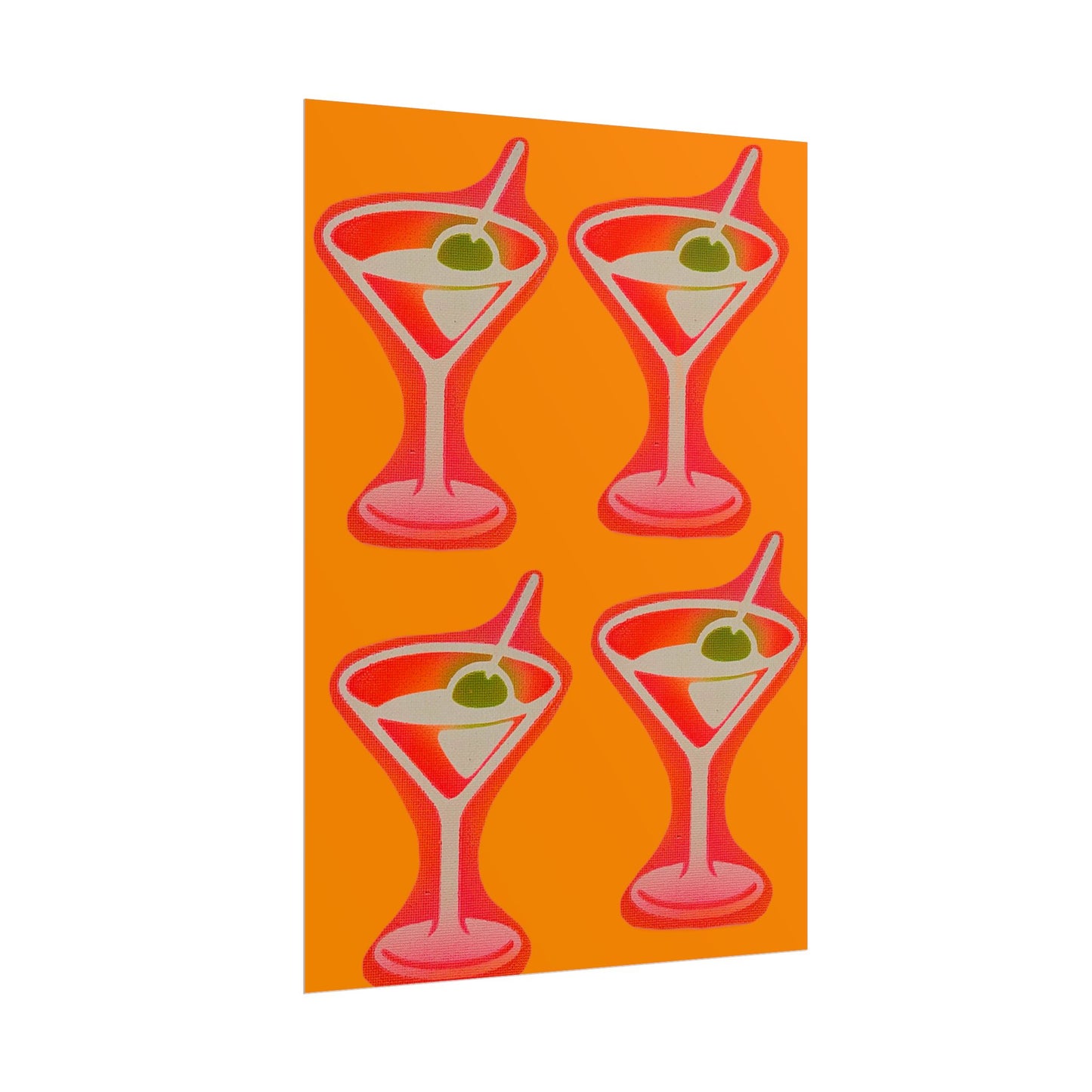 "shaken, not stirred" airbrush rolled print