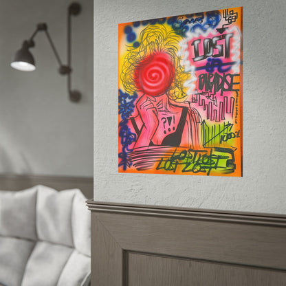 "lost in paradise" airbrush rolled print