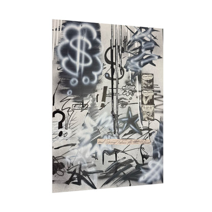"monochrome mood" airbrush rolled print