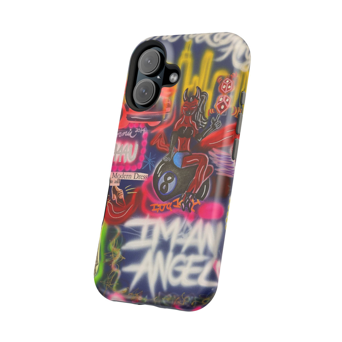 MagSafe "im an angel" airbrush iPhone case