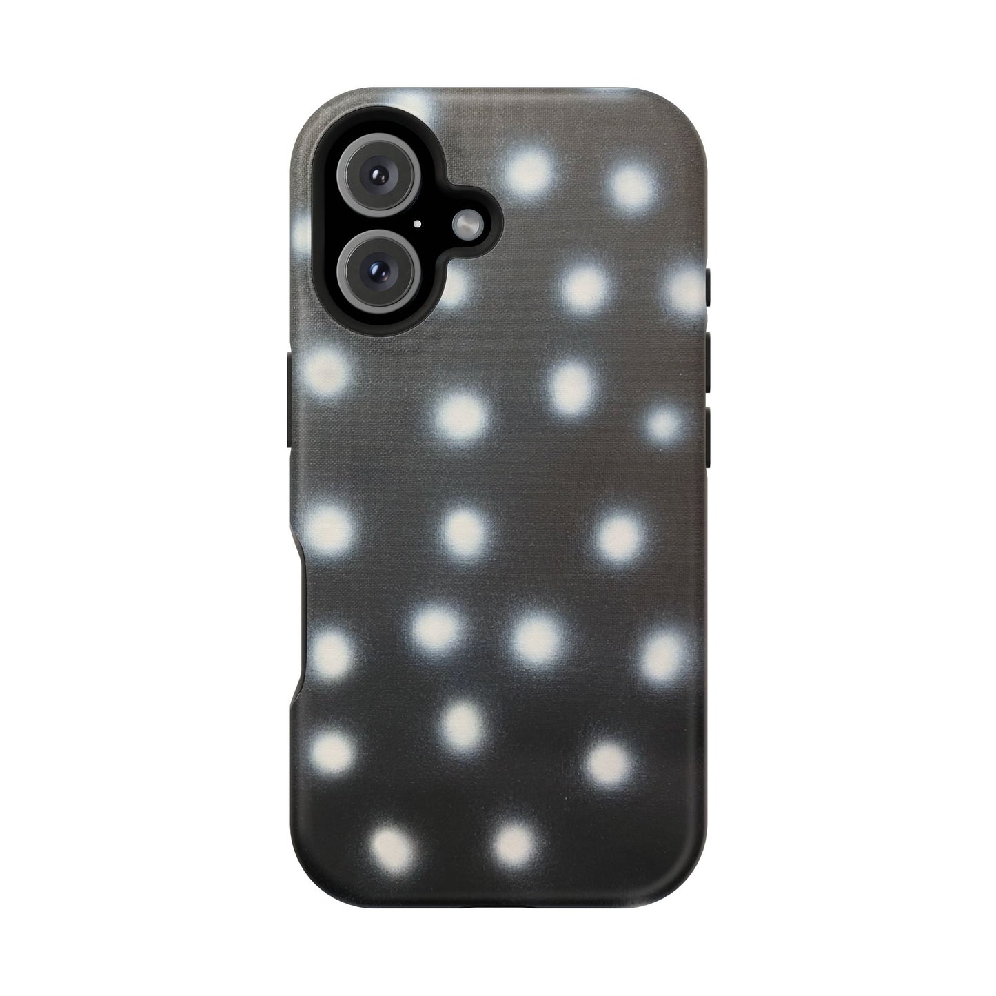 MagSafe "coconut noir polka dot" airbrush iPhone case