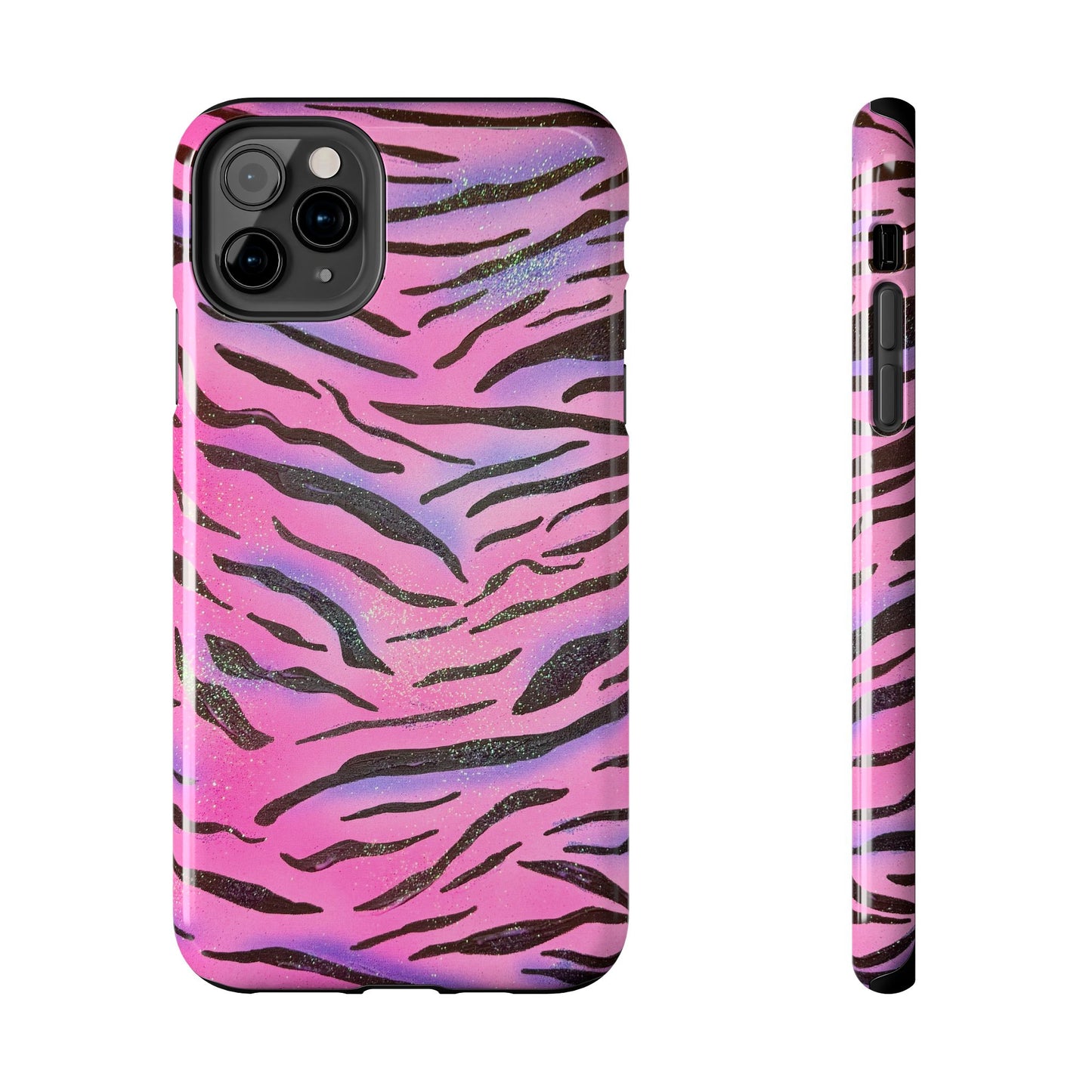 "glitter zebra" airbrush iPhone case