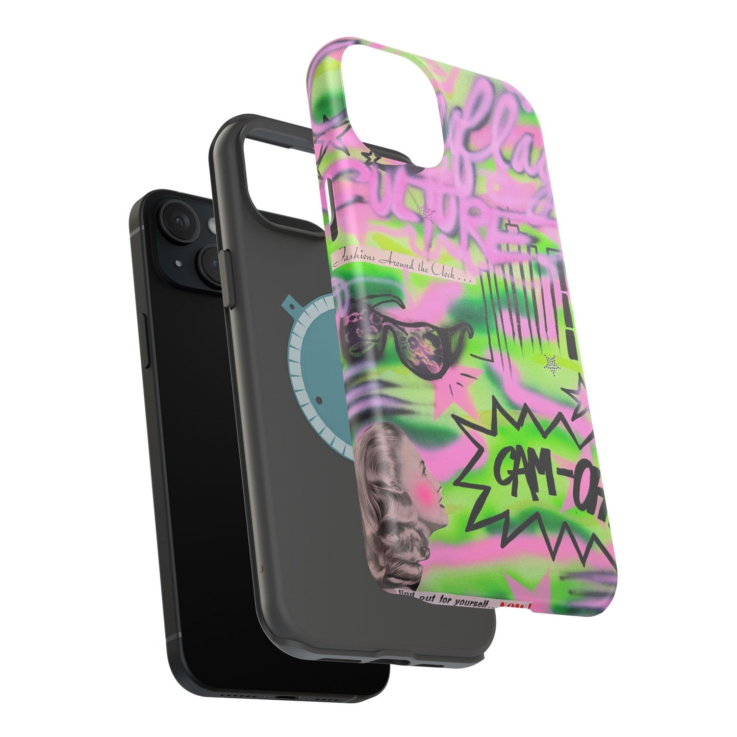 MagSafe "green camo" airbrush iPhone case