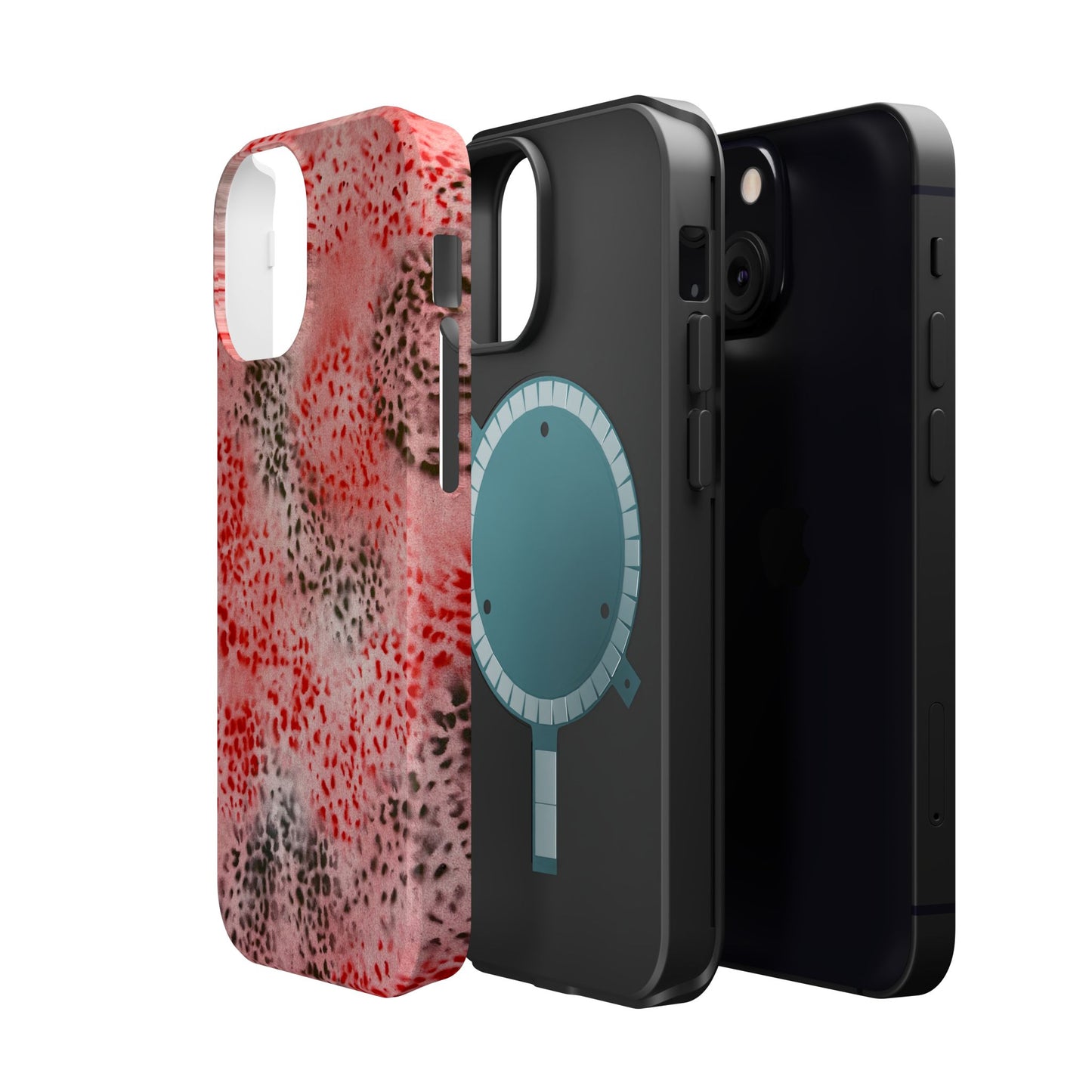 MagSafe "red cheetah" airbrush iPhone case
