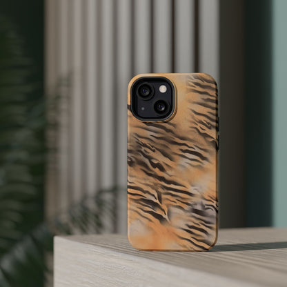 MagSafe "neutral tiger" airbrush iPhone case