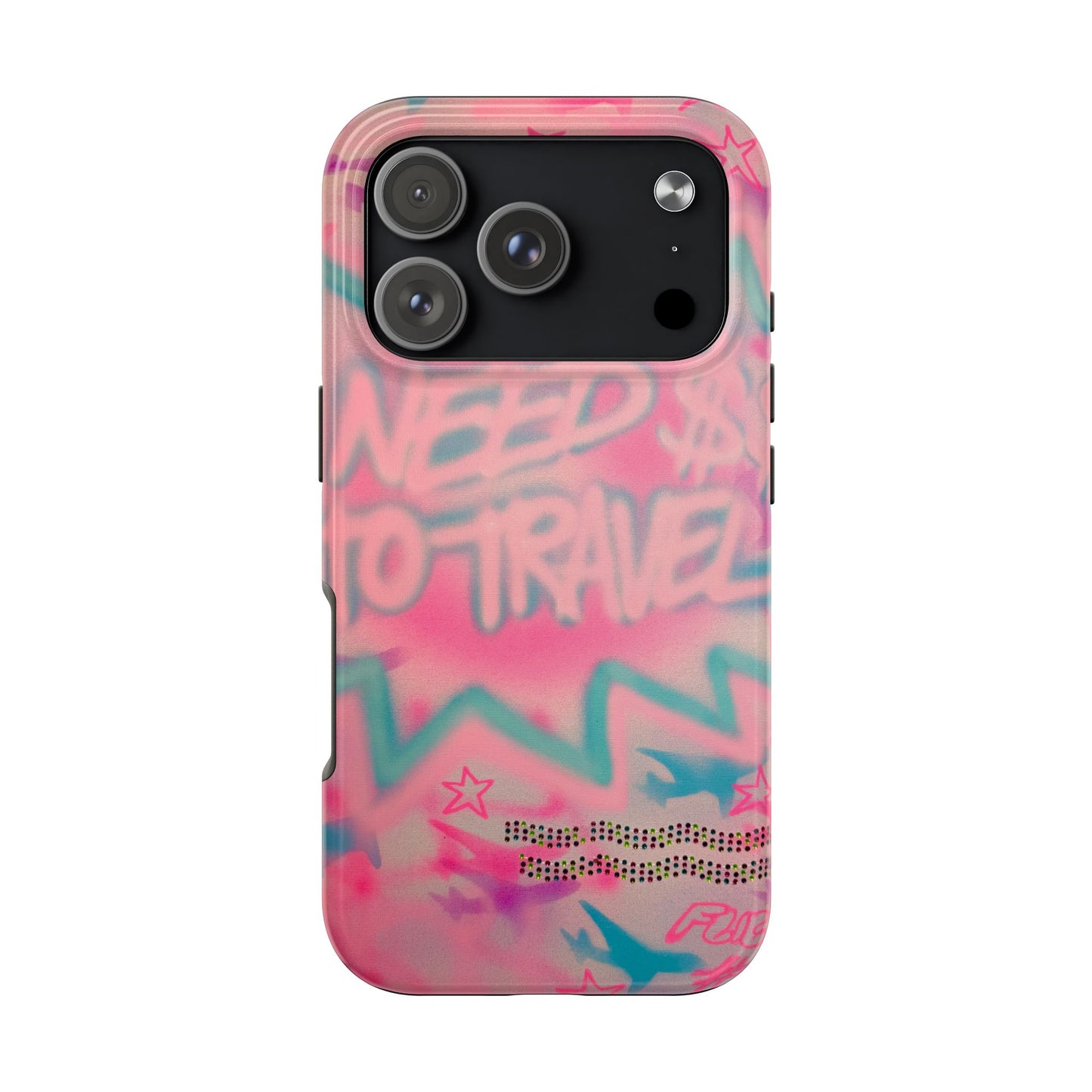 "need $$ to travel" airbrush iPhone case