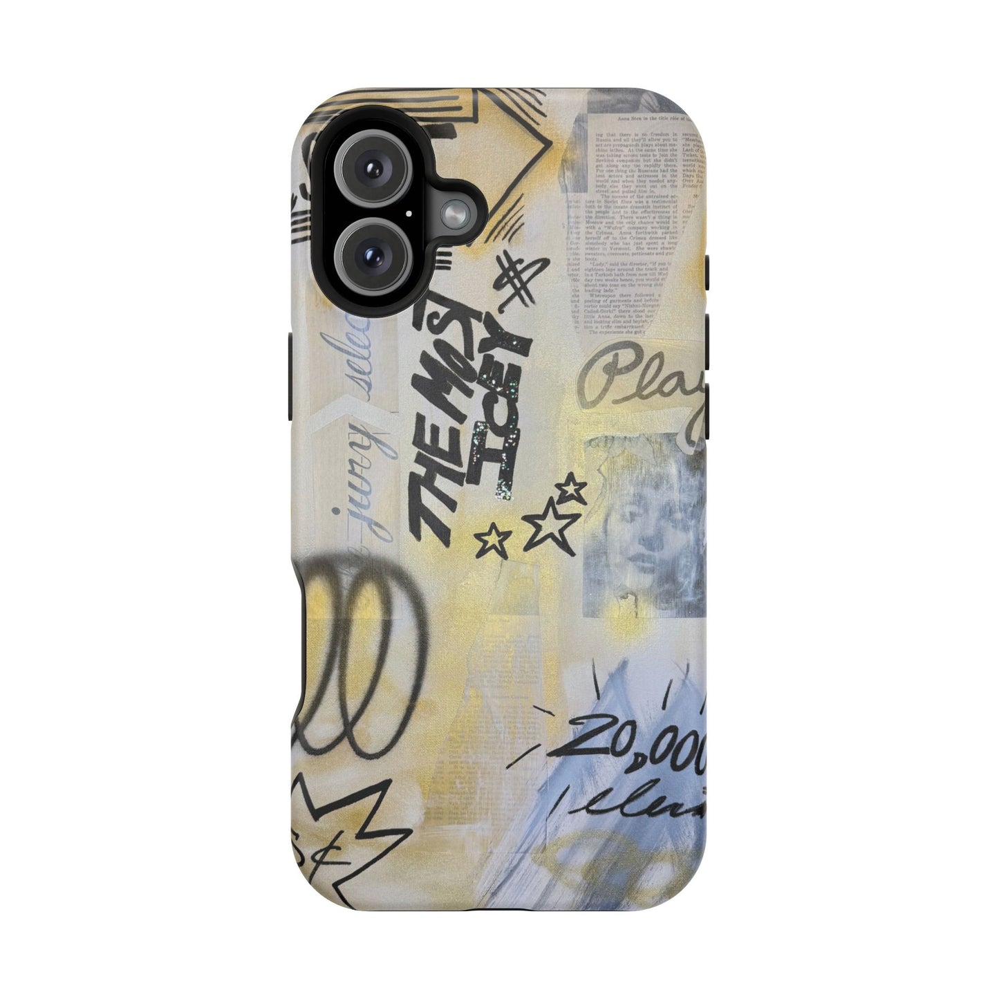 MagSafe "golden glacier" airbrush iPhone case
