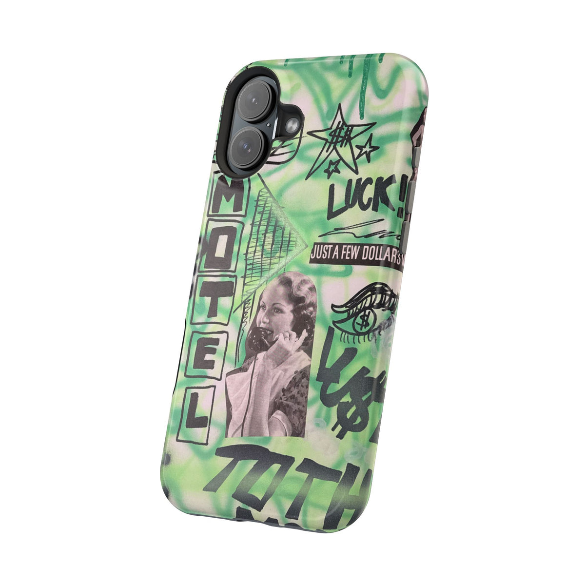 MagSafe "lust over luck" airbrush iPhone case