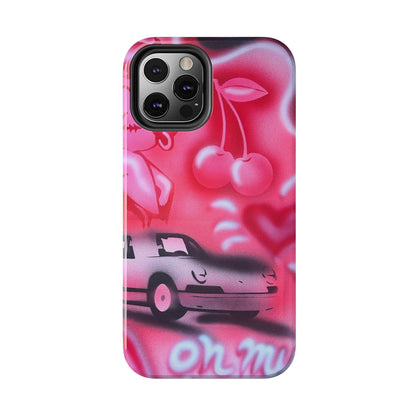 "on her way" airbrush iPhone case