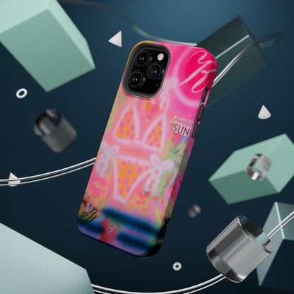 MagSafe "santa monica strawberry" airbrush iPhone case