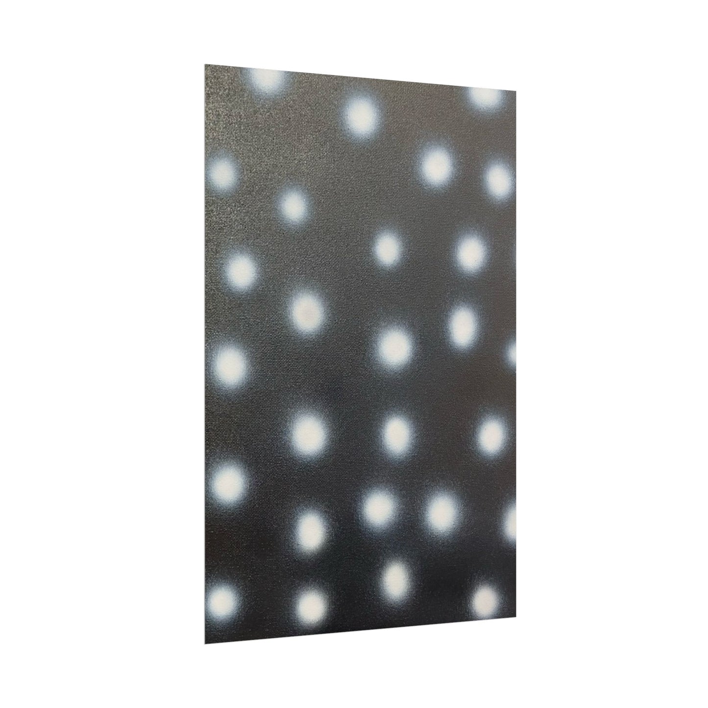 "coconut noir polka dots" airbrush rolled print