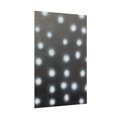 "coconut noir polka dots" airbrush rolled print