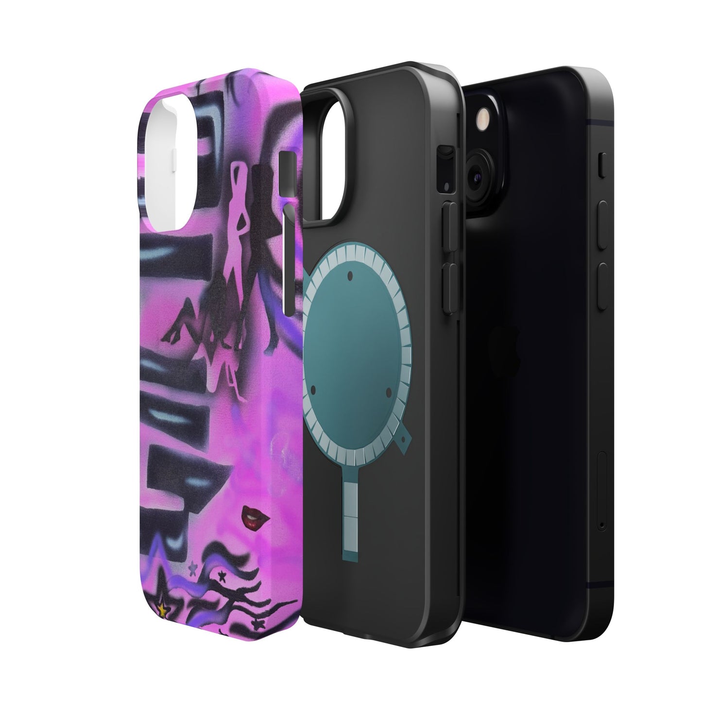 MagSafe "neon nights" airbrush iPhone case