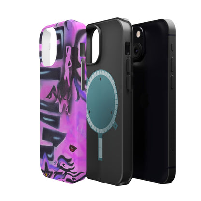 MagSafe "neon nights" airbrush iPhone case
